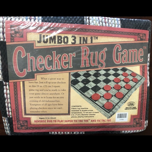 Checkers Rug Game Toys | Checkers Rug Game Brand New Big | Poshmark